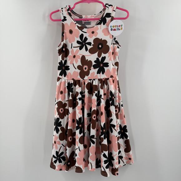 Dot Dot Smile Dress Size 3/4T NWT Floral Retro Flower Print Toddler Fit & Flare - Picture 11 of 11